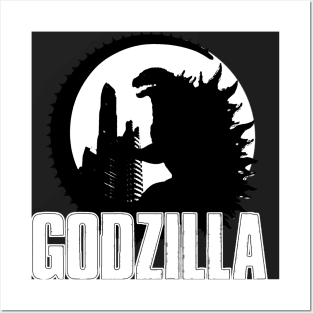 Godzilla Silhouette Posters and Art